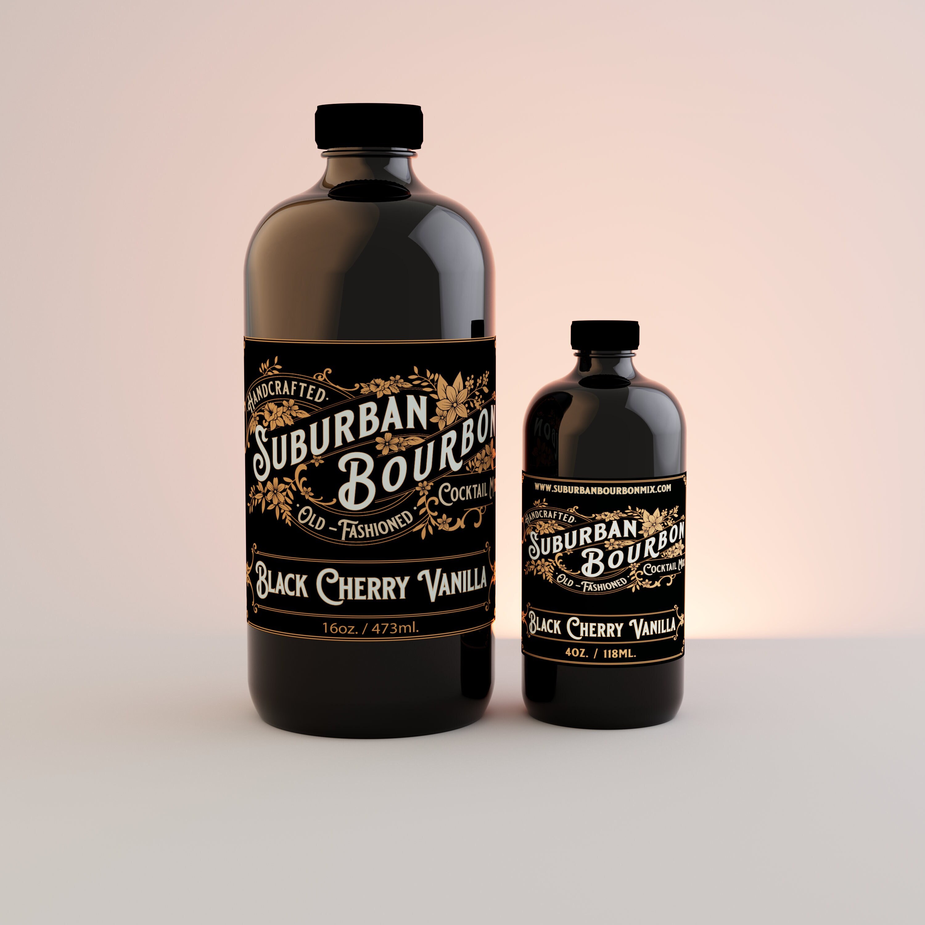 Black Cherry Vanilla Bourbon Oldfashioned Cocktail Mix 16oz Made With