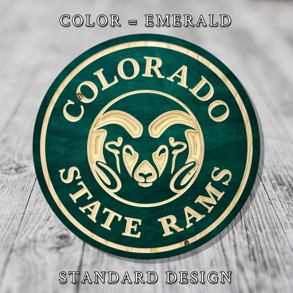 Colorado State Rams Sign | Carved Wood | Various Sizes & Colors