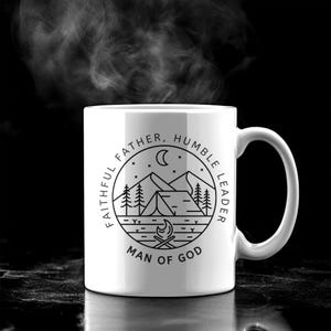 Man of God mug, Outdoor man coffee mug, God coffee mug, dad husband man of God, Fathers day gift, dad birthday gift, christian dad gift image 4