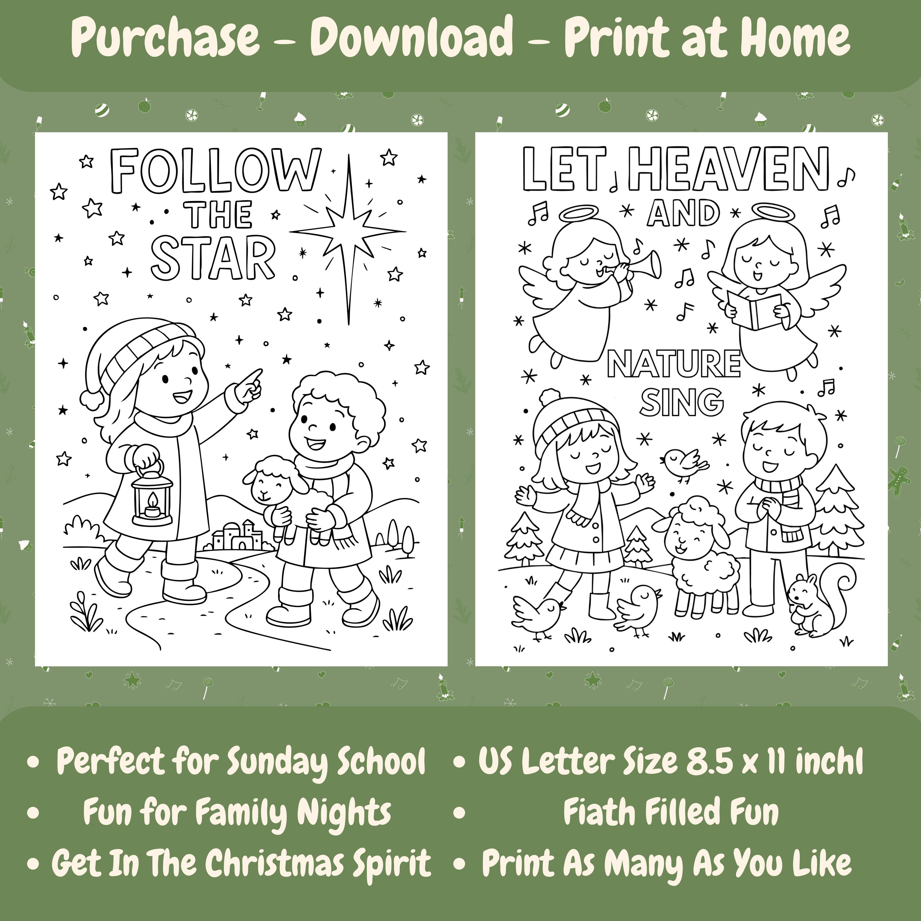 Nativity Coloring Page, Coloring Pages Christmas, Sunday School ...