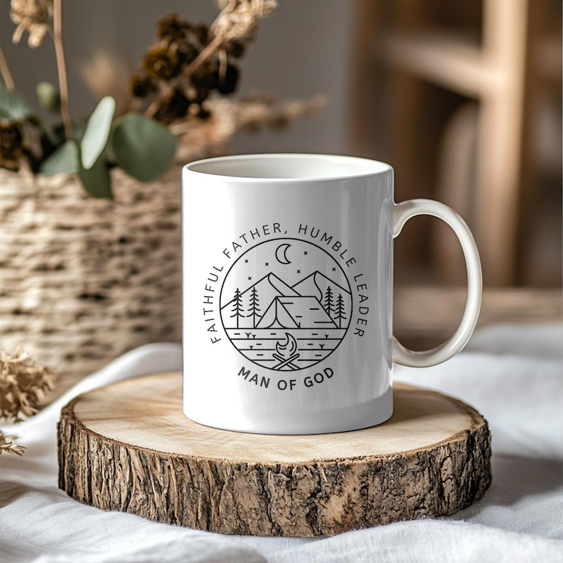 Man of God mug, Outdoor man coffee mug, God coffee mug, dad husband man of God, Fathers day gift, dad birthday gift, christian dad gift image 3