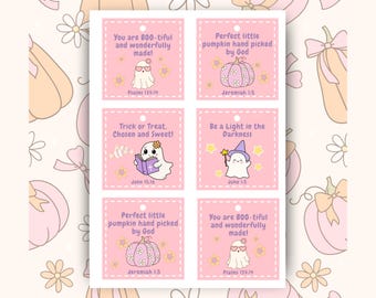 Kinderschrift Tags, Süßes oder Saures Tags, Halloween-Party Favor Tags, Kirchen-Halloween, Herbstfest, Tröpfchen oder Saures, Sonntagsschule, Jesus