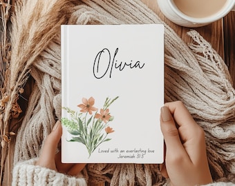 Personalized prayer journal, christian meditation journal, personalized prayer journal, christian women journal, scripture notepad, Journal