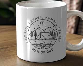 Outdoor man coffee mug, Man of God mug, God coffee mug, dad husband man of God, Fathers day gift, dad birthday gift, christian dad gift