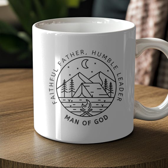 Outdoor man coffee mug, Man of God mug, God coffee mug, dad husband man of God, Fathers day gift, dad birthday gift, christian dad gift