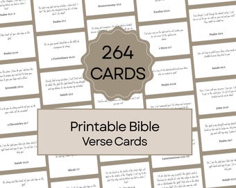 Druckbare Bibelverskarten, Schriftverskarten, Memory Verskarten, Bibelversstudienkarten, Bibelstudienarbeitsblatt, Bibelstudienressource