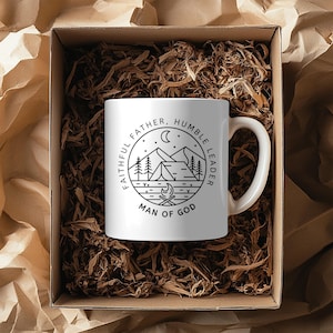 Man of God mug, Outdoor man coffee mug, God coffee mug, dad husband man of God, Fathers day gift, dad birthday gift, christian dad gift image 1