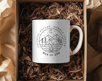 Man of God mug, Outdoor man coffee mug, God coffee mug, dad husband man of God, Fathers day gift, dad birthday gift, christian dad gift