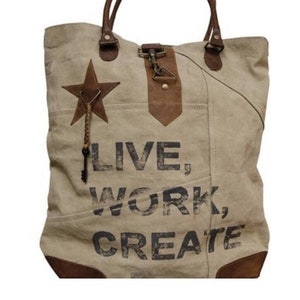 Mona B Canvas Bag LIVE WORK CREATE image 2