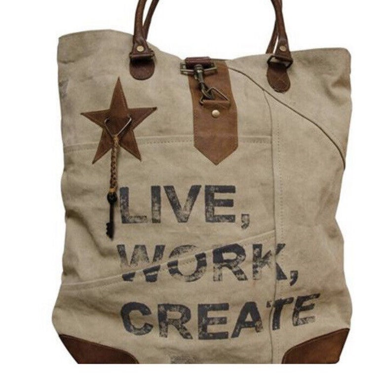 Mona B Canvas Bag LIVE WORK CREATE image 2