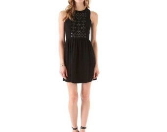 Tibi Black Cinta Beaded Dress 6