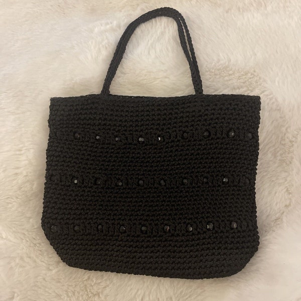 Black Crochet Bag - Etsy