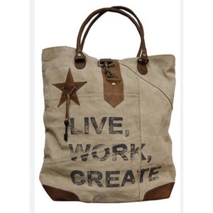 Mona B Canvas Bag LIVE WORK CREATE image 1