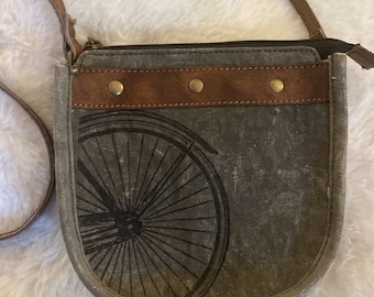 Mona B Peddalton Vintage Bicycle Crossbody Purse