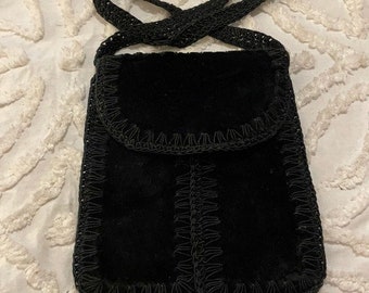 Vintage Velvet crochet crossbody bag made in Italy