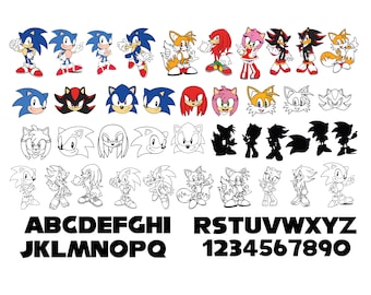 Igelkotten SVG, SONIC Svg, Igelkotten Svg-filer för Cricut, Sonic Clipart, Sonic Cut-filer