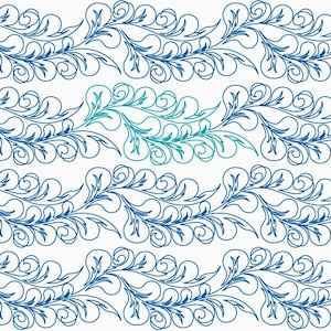 A Wave Of Feathers E2E- Longarm Digital Quilting Pattern Instant Download