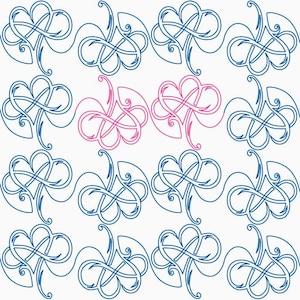Forever Love E2E 1-Longarm Digital Quilting Pattern Instant Download