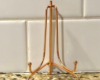 4 inches tall rose gold plated display stand/holder/easel