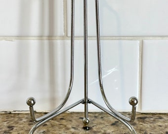 6 inches tall silver plated display stand/holder/easel