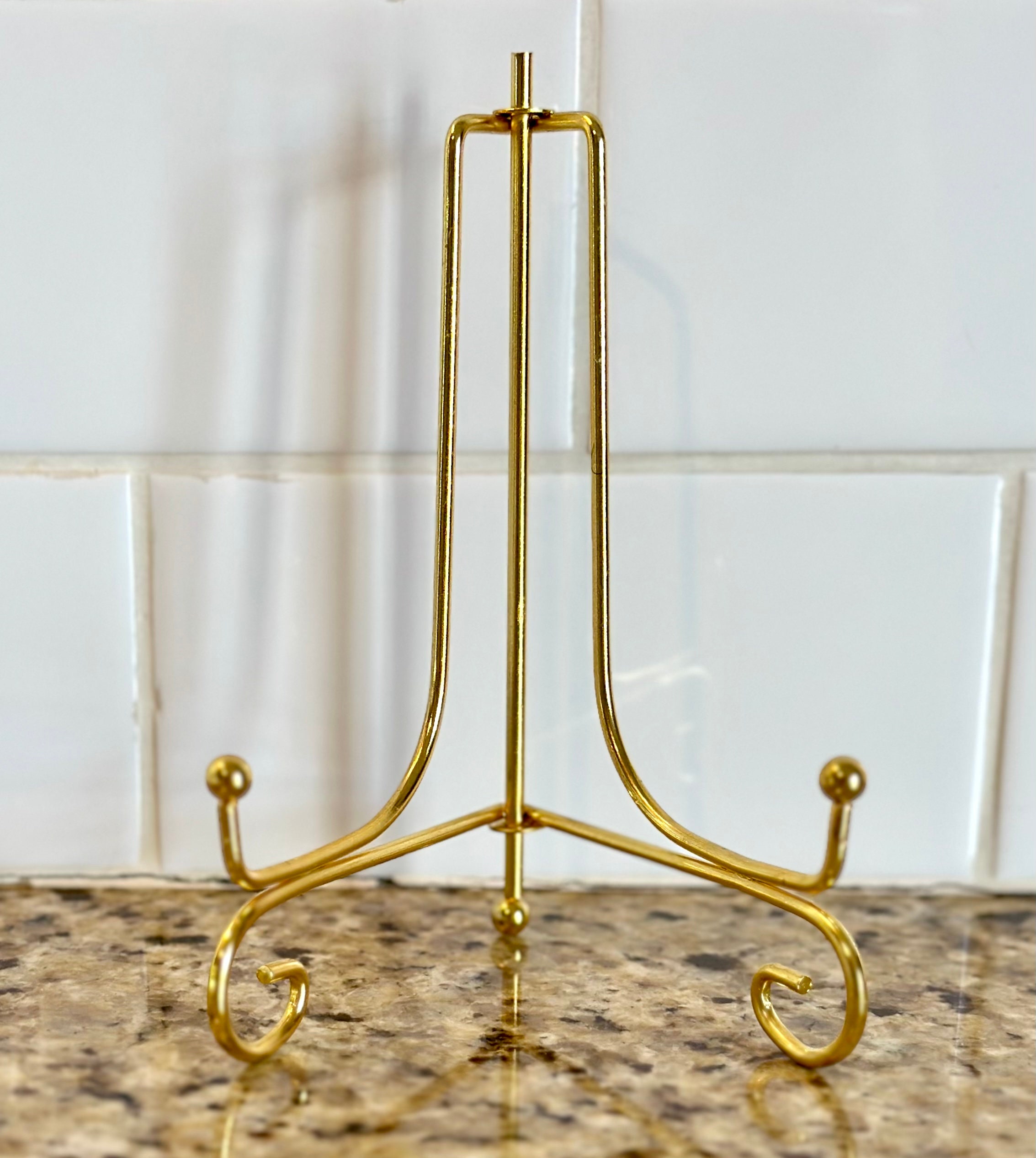 6 Inches Tall Gold Plated Display Stand/holder/easel Etsy