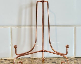 6 inches tall rose gold plated display stand/holder/easel