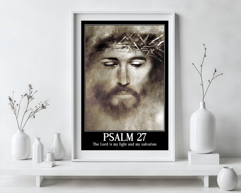 Psalm 23 Bible Verse Wall Art Print Etsy
