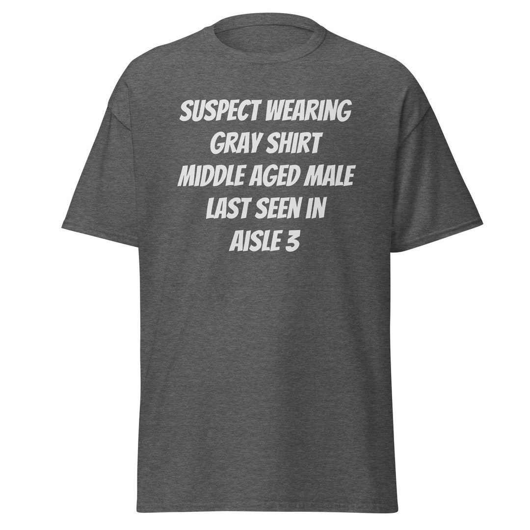 T-shirt Humour Vintage "Woman Shopping" - Taille M Gris Coton, Style Novelty