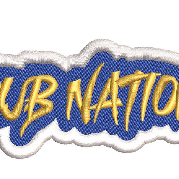 Dub Nation Embroidery File, Digitized File, embroidery design, DUB NATION, Bay Area, Warriors