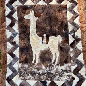 1970s Peruvian Alpaca Fur Throw/Rug/Tapestry