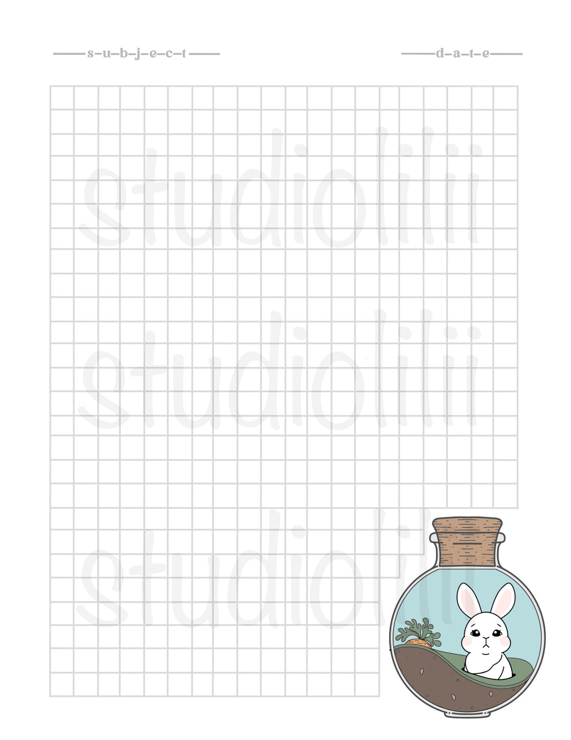 Cute Bunny Note Template | Goodnotes Template | Student Notes | Digital ...