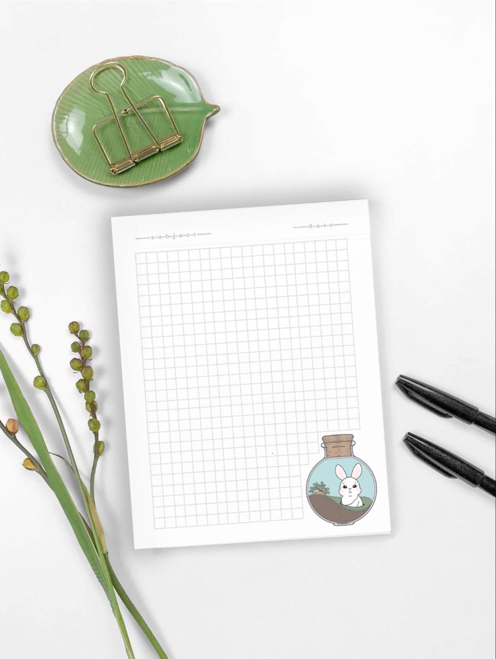 Cute Bunny Note Template | Goodnotes Template | Student Notes | Digital ...