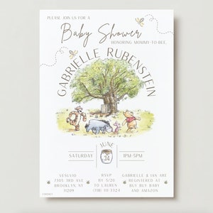 Winnie the Pooh Baby Shower Invitation