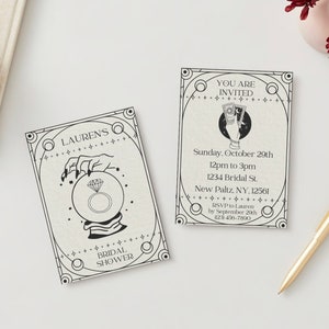 Tarot card bridal shower invitation digital