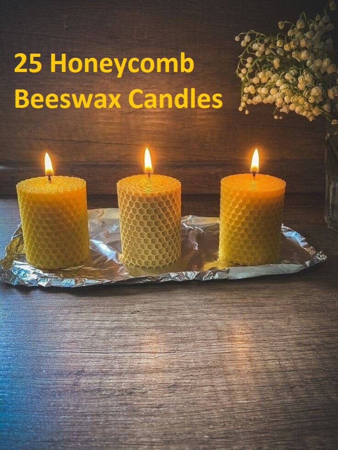 50 Psc BULK Beeswax Candles Ritual Candles Height 7 Etsy