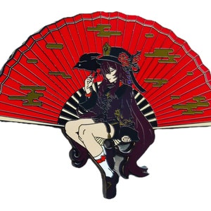 Tao Premium Genshin Fan Enamel Pin with Tassle