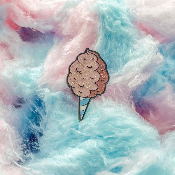 Cotton Candy Glitter Enamel Pin