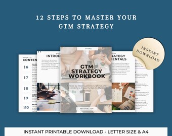 Comprehensive Go To Market Strategy Workbook - Digital Download