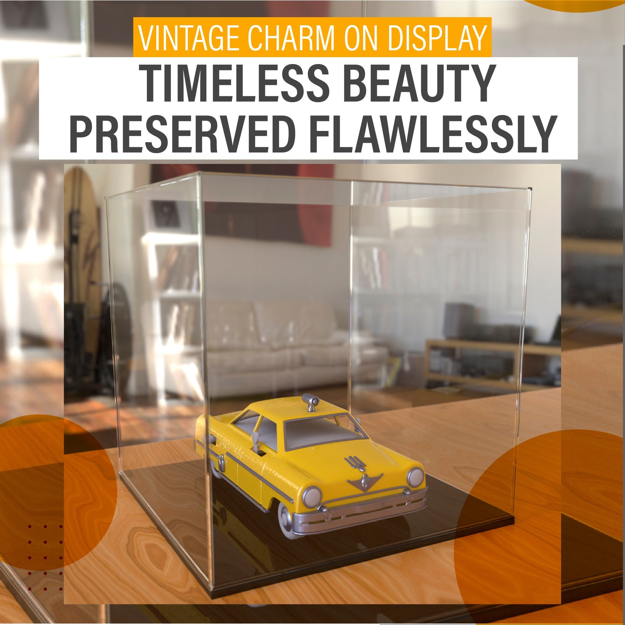 8x8x8 Inch Clear Acrylic Display Case With Black Base Acrylic Etsy