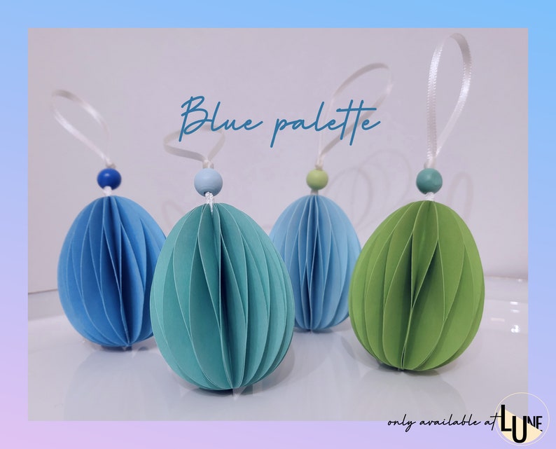 Classic blue palette easter egg decoration ornaments Bild 2