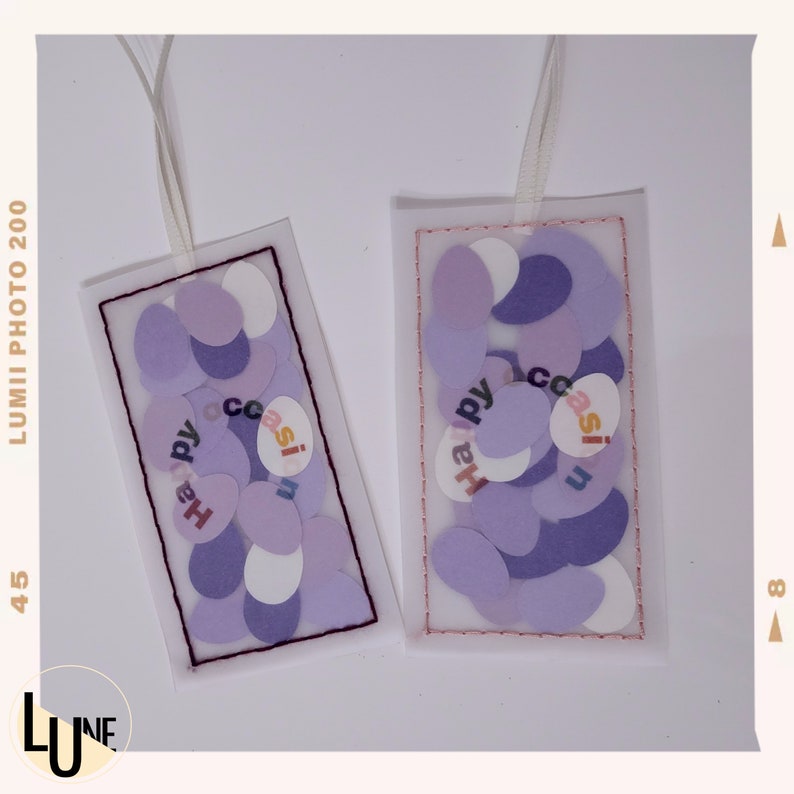 Easter inspired bookmark or gift tag Purple