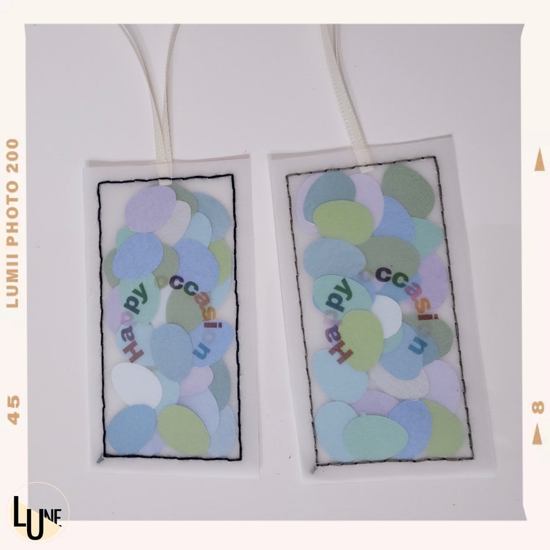 Easter inspired bookmark or gift tag Blue
