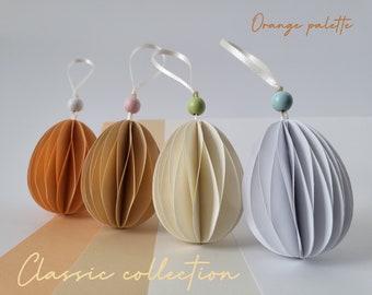 Classic orange palette - easter egg decoration ornaments