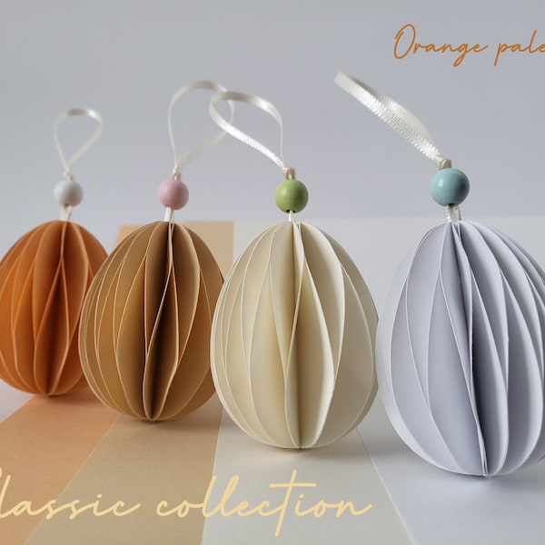 Classic orange palette - easter egg decoration ornaments