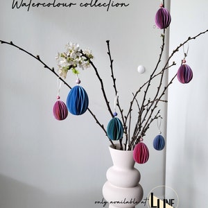 Collezione acquerello ornamenti decorativi per uova di Pasqua immagine 9