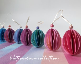 Watercolour collection - easter egg decoration ornaments