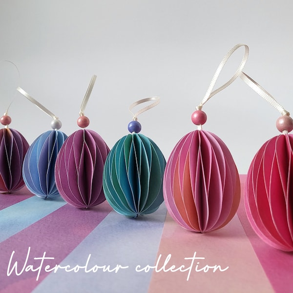 Watercolour collection - easter egg decoration ornaments