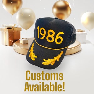 Custom Sailor Black and Gold Trucker Hat