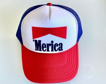 Merica Red White and Blue Trucker Hat