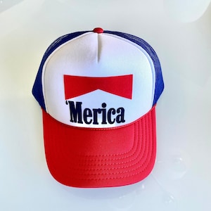 Merica Red White and Blue Trucker Hat
